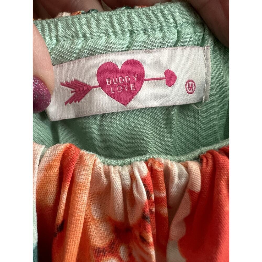 BUDDY LOVE Valentina Milk Maid Floral Puff Sleeve Baby Doll Mini Dress - Picture 9 of 13
